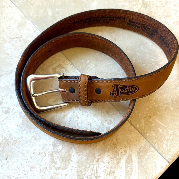 Justin leather belt - Picture 1 of 7